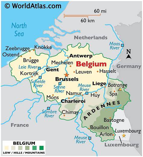 Map Of Belgium Coastline