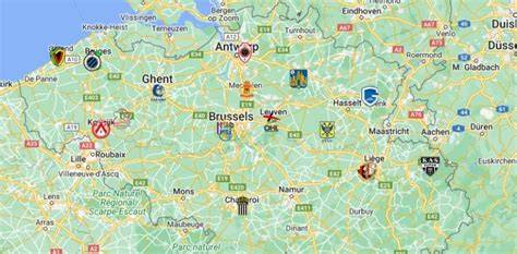 Map Of Belgium Football Teams