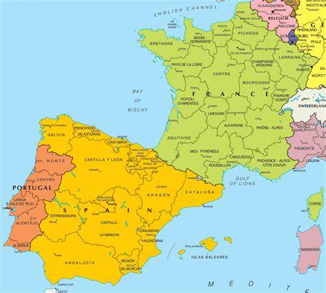 Map Of Belgium France And Spain