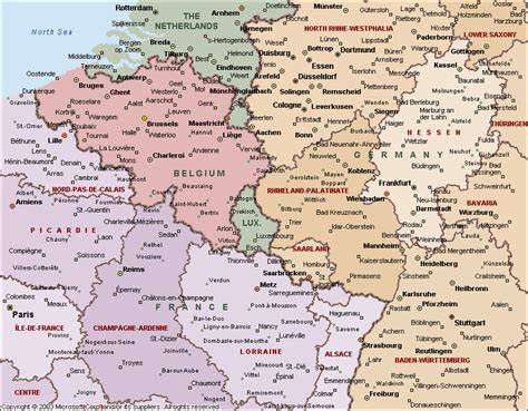 Map Of Belgium Germany And France