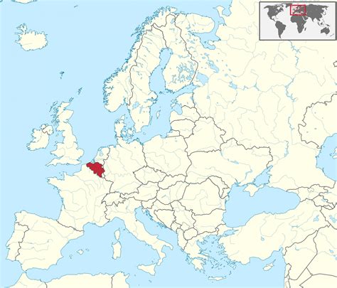 Map Of Belgium In Europe