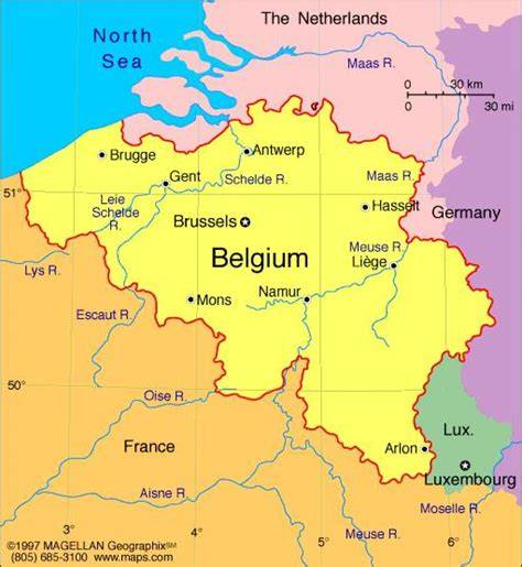 Map Of Belgium In French