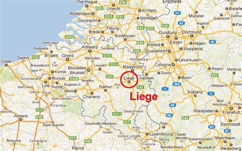 Map Of Belgium Liege