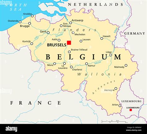 Map Of Belgium Showing Brussels