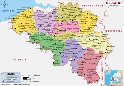 Map Of Belgium With Cities And Towns