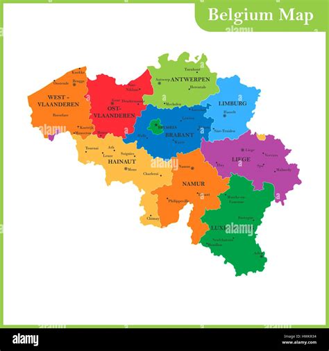 Map Of Belgium With States
