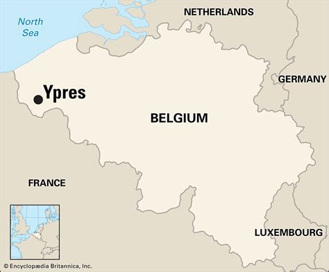 Map Of Belgium Ypres