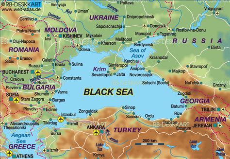 Map Of Black Sea Area Countries