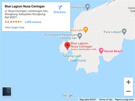 Map Of Blue Lagoon Bali