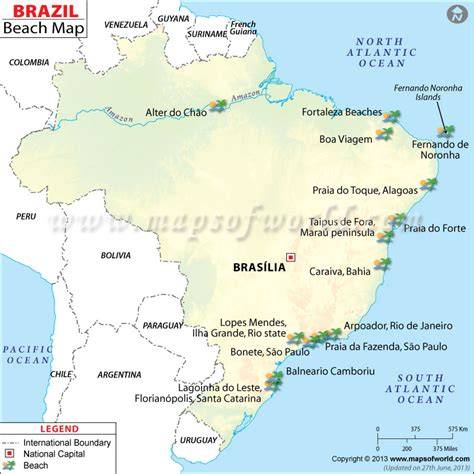 Map Of Brazil Beaches