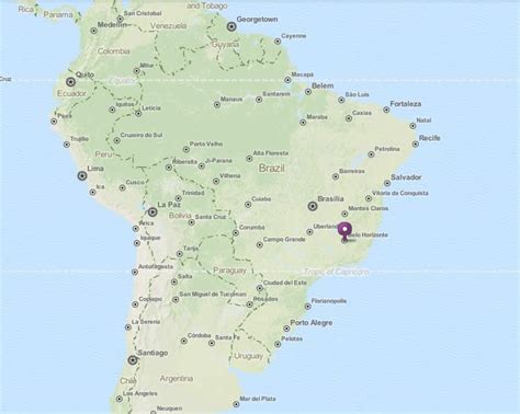 Map Of Brazil Belo Horizonte