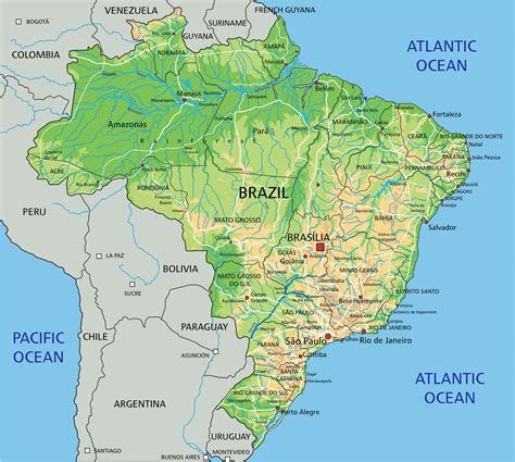 Map Of Brazil Detailed