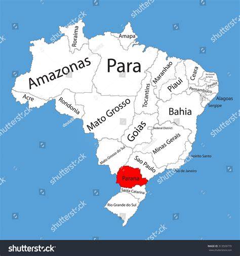 Map Of Brazil Parana