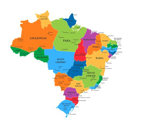 Map Of Brazil Showing States