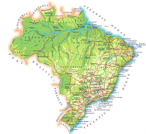 Map Of Brazil To Print