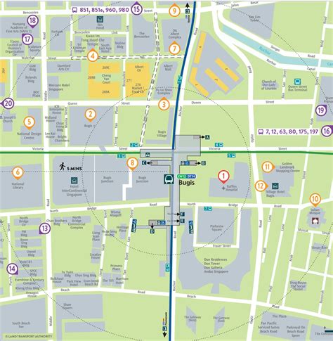 Map Of Bugis Mrt Station