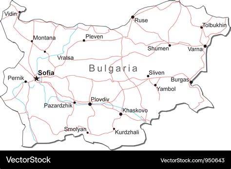 Map Of Bulgaria Black And White