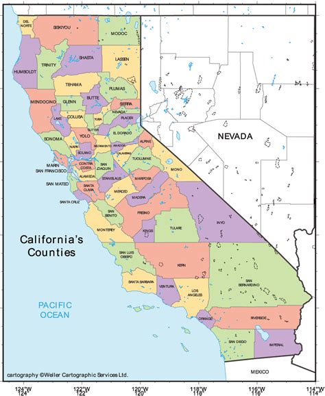 Map Of California By City