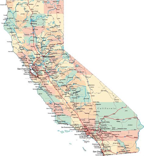 Map Of California Cities Pdf