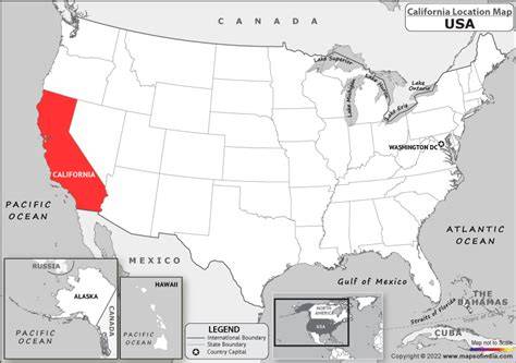 Map Of California In Usa