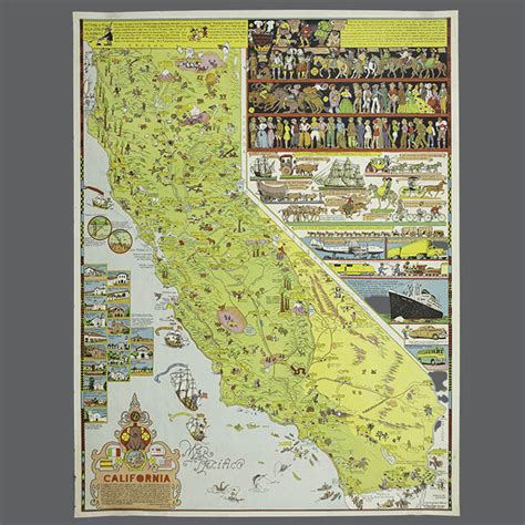 Map Of California Jo Mora