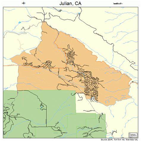 Map Of California Julian