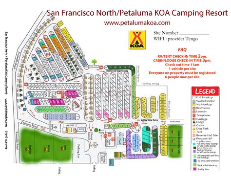 Map Of California Koa Campgrounds