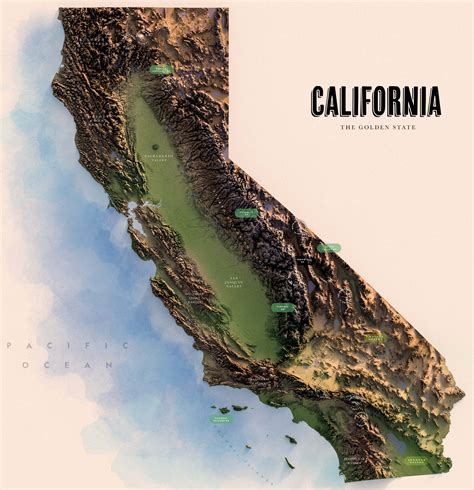 Map Of California Landforms