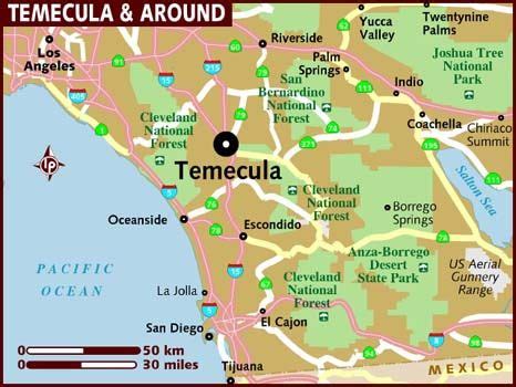 Map Of California Temecula