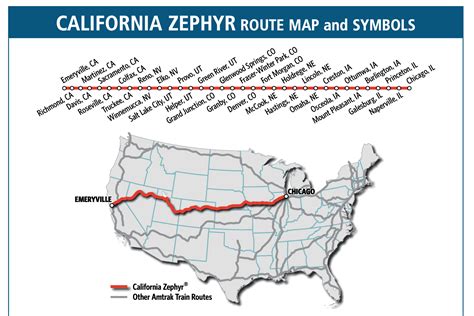 Map Of California Zephyr