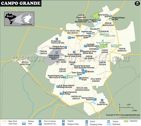 Map Of Campo Grande Brazil