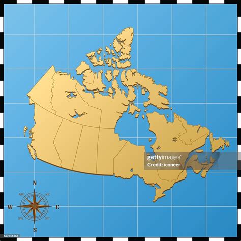 Map Of Canada Compass
