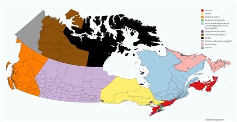 Map Of Canada Districts
