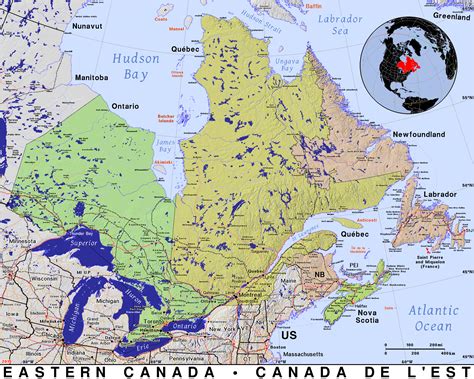 Map Of Canada East
