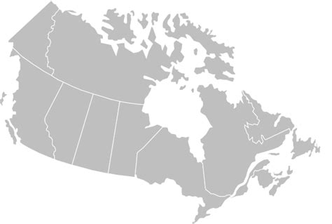 Map Of Canada Grey