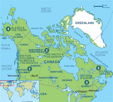 Map Of Canada Including Alaska