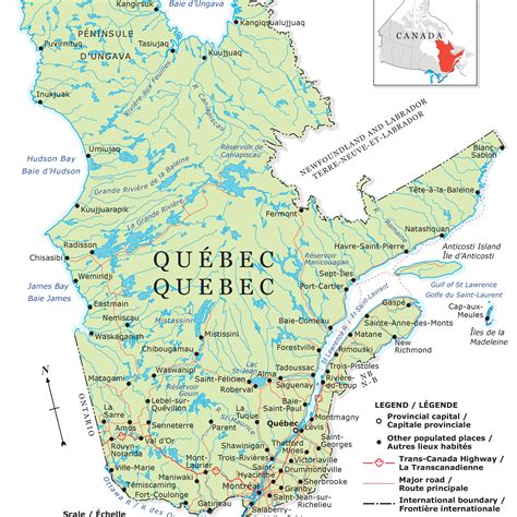 Map Of Canada Quebec Province