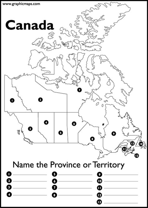 Map Of Canada Quiz Kids