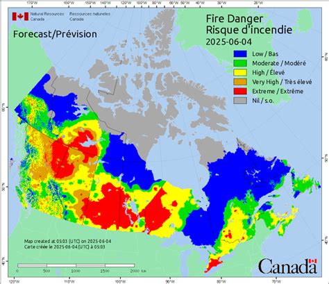 Map Of Canada Wildfire Smoke