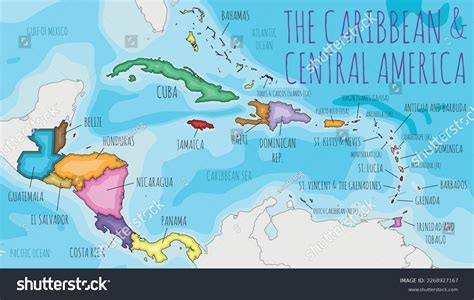 Map Of Central America And Caribbean Countries