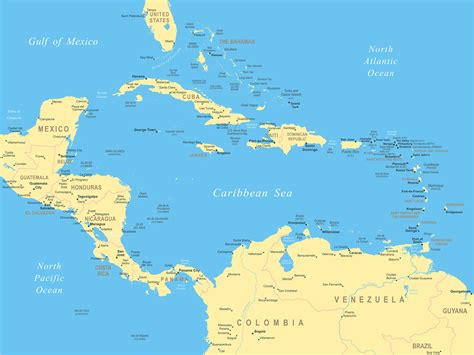 Map Of Central America Cuba