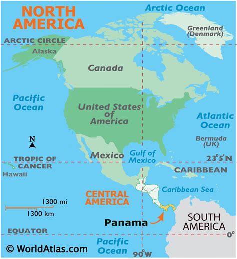 Map Of Central America Including Panama