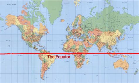 Map Of Central America With Equator Line