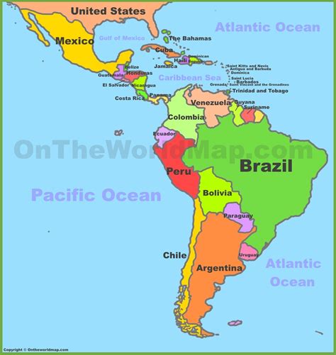 Map Of Central And South America Map