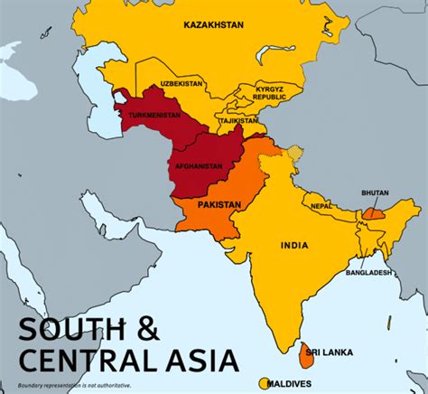 Map Of Central And Southern Asia