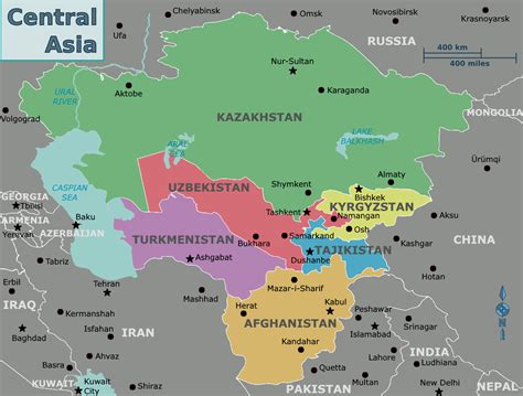 Map Of Central Asia And China