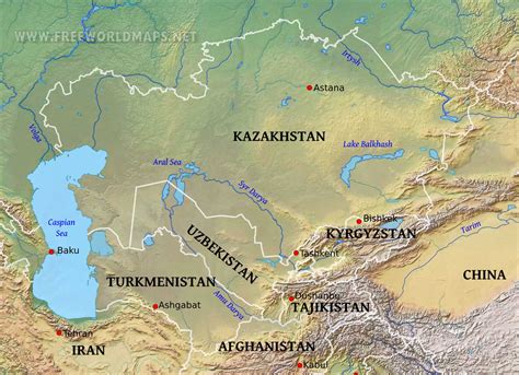 Map Of Central Asia Geography