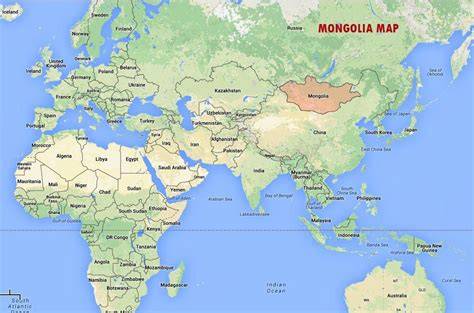 Map Of Central Asia With Mongolia