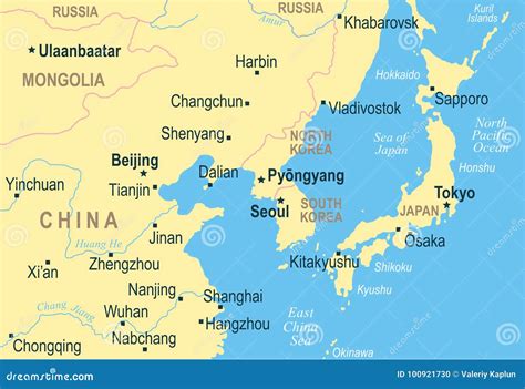 Map Of China And Japan