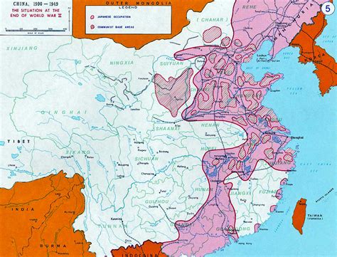 Map Of China In 1945
